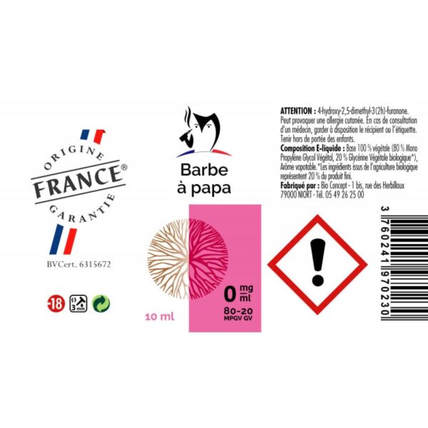 e-liquide sans-propylene glycol barbe a papa-2