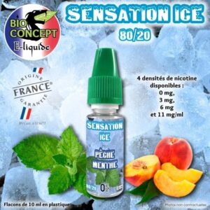 E-liquide Pêche Menthe Sensation Ice