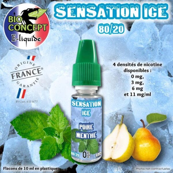 E-liquide Poire Menthe Sensation Ice