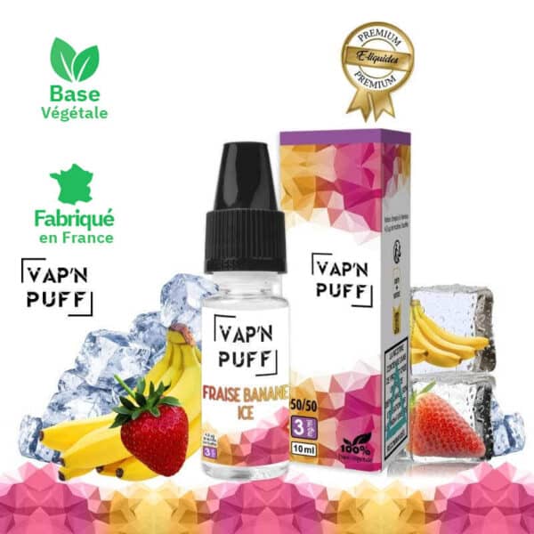 E-liquide Puff gout Fraise Banane ice 10ml