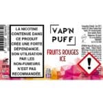 E-liquide Puff Gout Fruits rouges ice etiquette