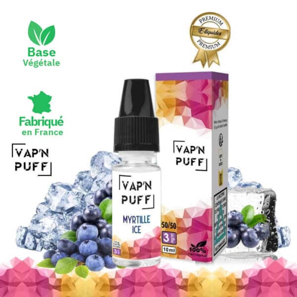 e-liquide puff Myrtille ice 10ml