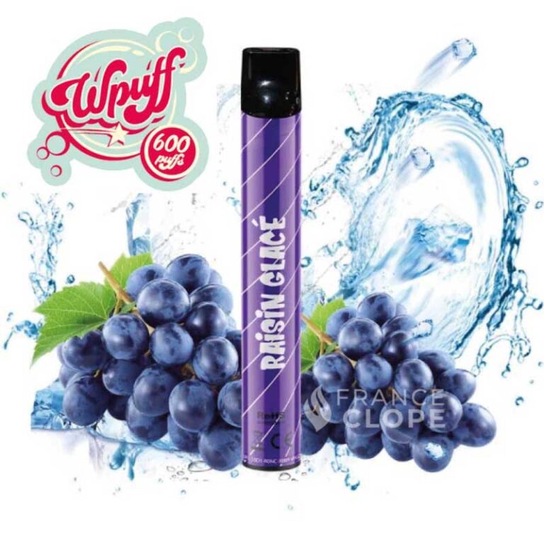 Cigarette jetable Puff goût Raisin glacé France Clope