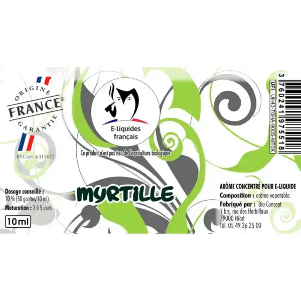 Arôme DIY myrtille Etiquette