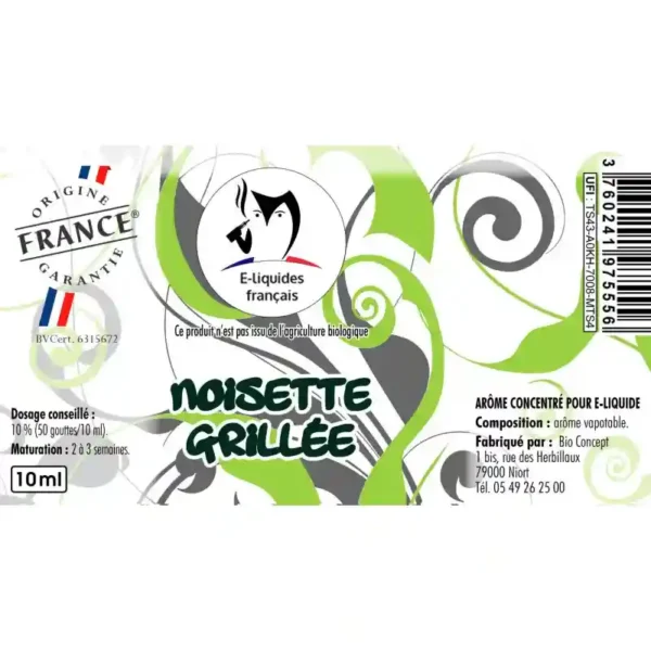 Arome DIY Noisette grillée Etiquette