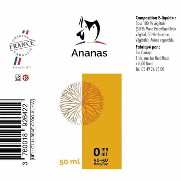 e-liquide ananas 50ml