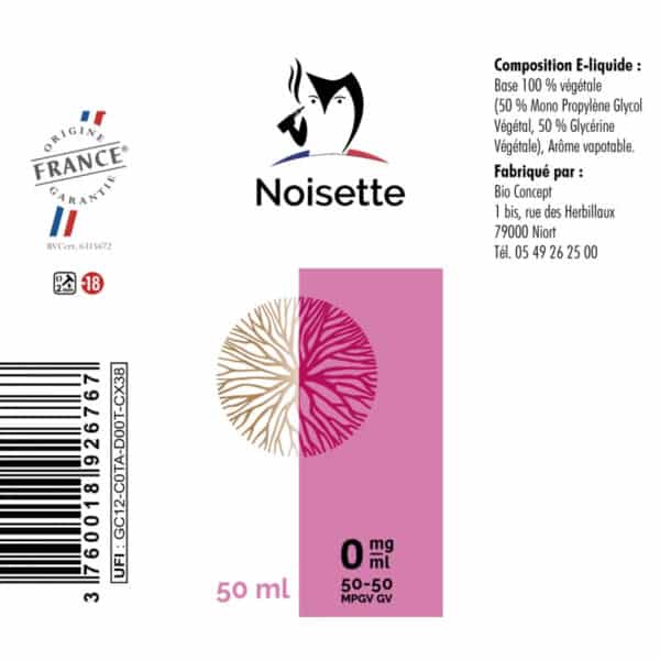 e-liquide noisette grand format 50ml - 2