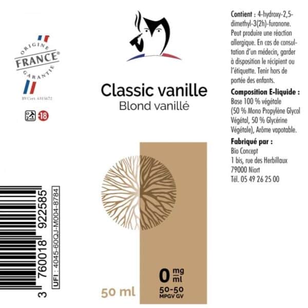 e-liquide Tabac blond vanille