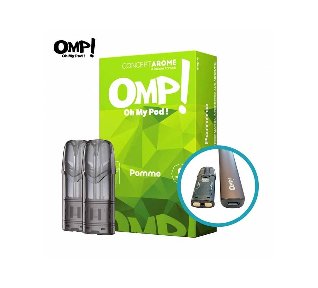 recharge vuse pomme verte Pods OMP goût Pomme 2ML