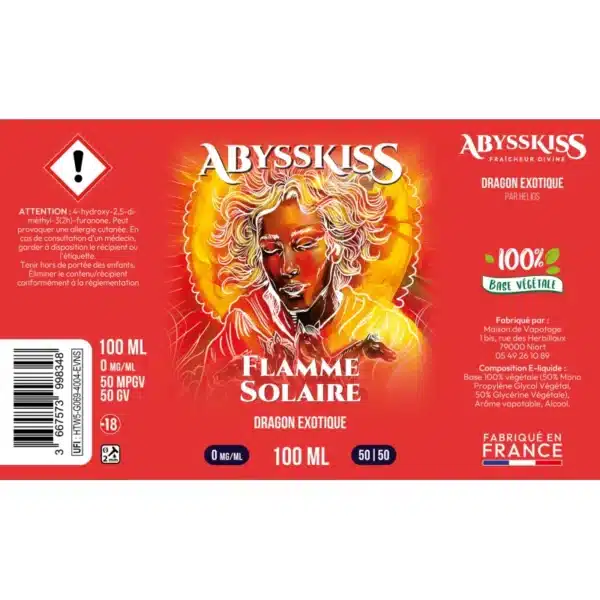 Flamme Solaire Abysskiss 100ml Etiquette