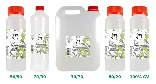 Quelle base DIY choisir ? Marques, formats et ratios comparés 1 Gamme de bases DIY e-liquide France Clope : 50/50, 70/30, 30/70, 80/20 et 100% GV