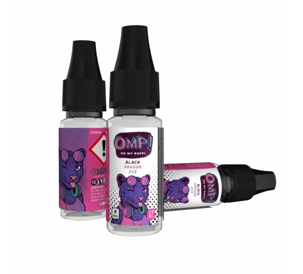 3 flacons e-liquide Black Dragon Ice 10 ml Oh My Puff