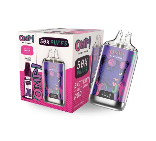 576-kit-black-dragon-ice-chloe Kit puff rechargeable Oh My Puff Black Dragon Ice avec batterie Chloé